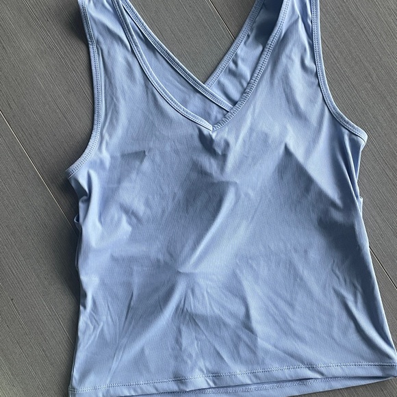 ZYIA Sky Blue V-Neck Tank - Picture 1 of 1